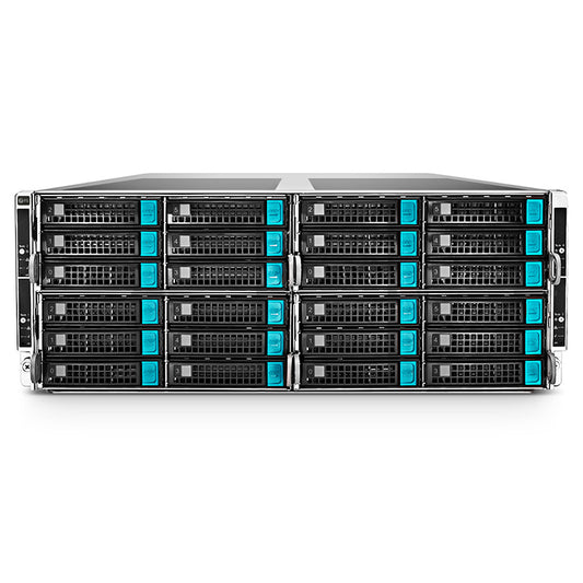 NS7440, 4U High-Density Server, 8 x Intel® Xeon® Scalable Processors, 16 x 32GB of Memory, 20 x 3.5''/2.5'' Hot-swap SAS/SATA/NVMe Drive Bays, 8 x RJ45 1GbE Ports, 1200W Redundant